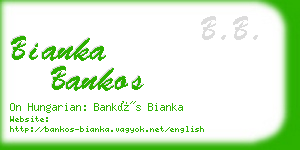 bianka bankos business card